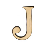 M Marcus Heritage Brass Letter J - Pin Fix 51mm